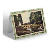 CHRISTMAS NOTELET - Vintage Somerset - The Bridge, Simonsbath, Exmoor (b)