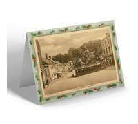 CHRISTMAS NOTELET - Vintage Somerset - Yarn Market and Castle, Dunster