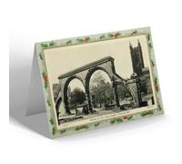 CHRISTMAS NOTELET - Vintage Staffordshire - Remains Old Stoke Church, Stoke-on-Trent