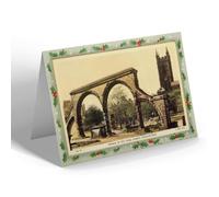 CHRISTMAS NOTELET - Vintage Staffordshire Remains Old Stoke Church Stoke-on-Trent b