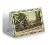 CHRISTMAS NOTELET - Vintage Surrey - Guildford Cathedral from the Hog's Back (b)