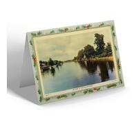 CHRISTMAS NOTELET - Vintage Surrey - The River At Walton-on-Thames (b)