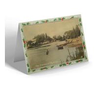 CHRISTMAS NOTELET - Vintage Surrey - The Thames at Weybridge (b)