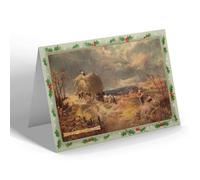 CHRISTMAS NOTELET - Vintage Sussex - Carting Hay on the Sussex Downs
