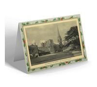 CHRISTMAS NOTELET - Vintage Sussex - Chichester Cathedral. From the Bishop's Garden