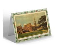 CHRISTMAS NOTELET - Vintage Sussex - Chichester Cathedral From the Bishop's Garden b