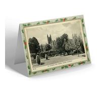 CHRISTMAS NOTELET - Vintage The Cathedral from Memorial Gardens, Canterbury