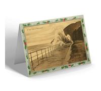 CHRISTMAS NOTELET - Vintage Wales - A High Tide at Aberystwyth