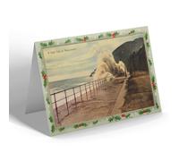CHRISTMAS NOTELET - Vintage Wales - A High Tide at Aberystwyth (b)