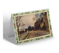 CHRISTMAS NOTELET - Vintage Wales - Approaching Lake Vyrnwy, Llanwddyn (b)