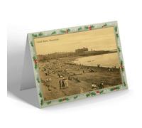 CHRISTMAS NOTELET - Vintage Wales - Central Beach, Aberystwyth (b)