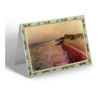 CHRISTMAS NOTELET - Vintage Wales - High Tide, Kinmel Bay (b)
