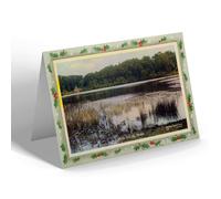 CHRISTMAS NOTELET - Vintage Wales - Llyndu Pool (b), Meifod (b)