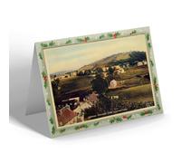 CHRISTMAS NOTELET - Vintage Wales - Looking Towards Caer, Llanybyther (b)