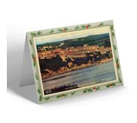 CHRISTMAS NOTELET - Vintage Wales - New Quay Central from Traethgwyn (b)