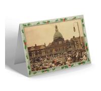 CHRISTMAS NOTELET - Vintage Wales - Rhyl. The Palace and Crowd (b)
