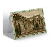 CHRISTMAS NOTELET - Vintage Wales - St. David's Cathedral & Ruins of Bishop's Palace