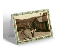 CHRISTMAS NOTELET - Vintage Wales - Station Mistress Festiniog Railway Tan-y-Bwlch a