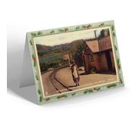 CHRISTMAS NOTELET - Vintage Wales Station Mistress Festiniog Railway Tan-y-Bwlch a b