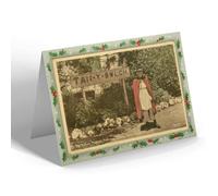 CHRISTMAS NOTELET - Vintage Wales - Station Mistress Festiniog Railway Tan-y-Bwlch c
