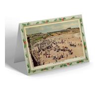 CHRISTMAS NOTELET - Vintage Wales - The Beach, Barry Island (ac)