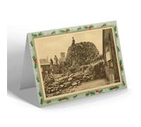 CHRISTMAS NOTELET - Vintage Wales - The Cairn, Snowdon Summit, Llanberis