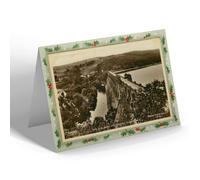 CHRISTMAS NOTELET - Vintage Wales - The Dam and Lake Vyrnwy, Llanwddyn (a)