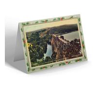 CHRISTMAS NOTELET - Vintage Wales - The Dam and Lake Vyrnwy, Llanwddyn (ac)
