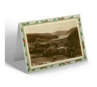 CHRISTMAS NOTELET - Vintage Wales - The Dam and Lake Vyrnwy, Llanwddyn (b)