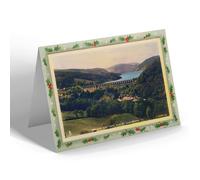 CHRISTMAS NOTELET - Vintage Wales - The Dam and Lake Vyrnwy, Llanwddyn (bc)