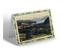 CHRISTMAS NOTELET - Vintage Wales - The Dam and Lake Vyrnwy, Llanwddyn (cc)