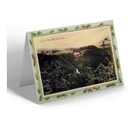 CHRISTMAS NOTELET - Vintage Wales - View from Druids Glen, Devil's Bridge (b)