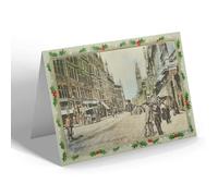 CHRISTMAS NOTELET - Vintage Warwickshire - Birmingham. Corporation Street (dc)