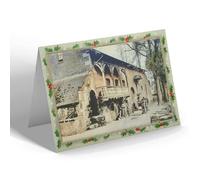 CHRISTMAS NOTELET - Vintage Warwickshire - Old Mill Guy's Cliff Near Warwick (b)