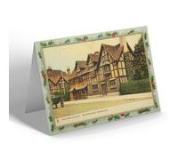 CHRISTMAS NOTELET - Vintage Warwickshire - Stratford. Shakespeare's Birthplace (b)