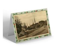 CHRISTMAS NOTELET - Vintage Warwickshire - The Three Spires, Coventry (a)