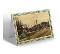 CHRISTMAS NOTELET - Vintage Warwickshire - The Three Spires, Coventry (ac)