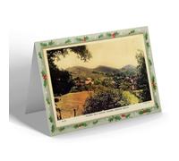 CHRISTMAS NOTELET - Vintage Worcestershire - Malvern Hills Towards Hereford Beacon b
