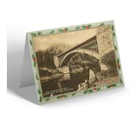 CHRISTMAS NOTELET - Vintage Worcestershire - Railway Bridge Over the Severn, Arley