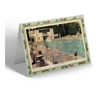 CHRISTMAS NOTELET - Vintage Worcestershire - The Lido, Droitwich (ac)
