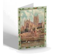 CHRISTMAS NOTELET - Vintage Worcestershire - Worcester Cathedral (b)