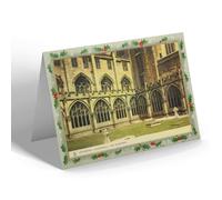 CHRISTMAS NOTELET - Vintage Worcestershire - Worcester. Cathedral, The Cloisters (b)