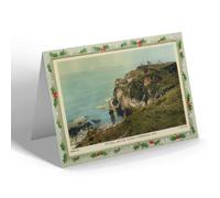 CHRISTMAS NOTELET - Vintage Yorkshire - Eve Rock and Fog Station, Flamborough Head b