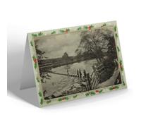 CHRISTMAS NOTELET - Vintage Yorkshire - Ilkley. The Stepping Stones