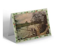 CHRISTMAS NOTELET - Vintage Yorkshire - Ilkley. The Stepping Stones (b)