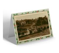 CHRISTMAS NOTELET - Vintage Yorkshire - The Bathing Pool and Greta Towers, Ingleton