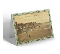 CHRISTMAS NOTELET - Vintage Yorkshire - The Sands, Redcar, Looking West from Pier b