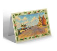 CHRISTMAS NOTELET - West Parade, Bexhill on Sea (b) - Vintage Art Style