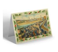 CHRISTMAS NOTELET - Weston-super-Mare. from the Pavilion - Vintage Art Style