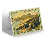 CHRISTMAS NOTELET - Whitesands Bay (b) St David's - Vintage Art Style
